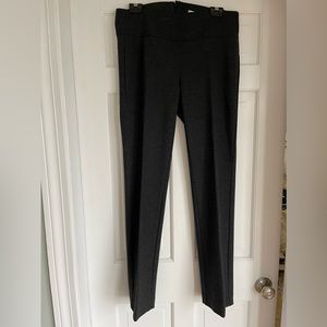 Cabi Charcoal Gray Ponte knit straight leg pant. Size 8.